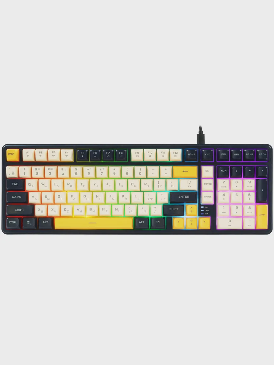 Клавиатура Ritmix RKB-602BL, USB Type-A, синий — фото 2 из 11