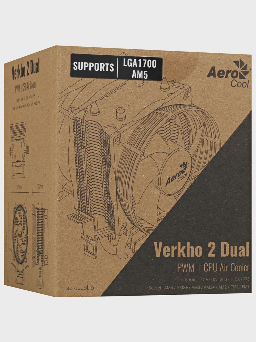 Кулер для процессора AeroCool Verkho 2 Dual [ACTC-NA20230.03] — фото 11 из 11